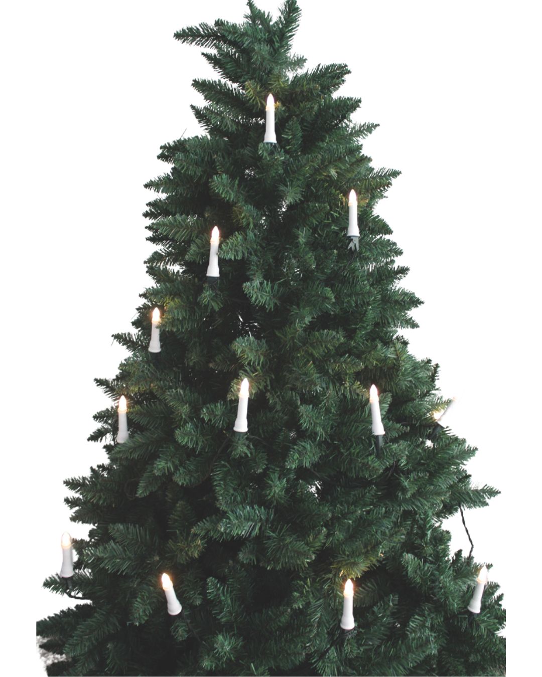 20er LED Kerzenlichterkette Lichterkette Außen Innen Christbaumkerzen warmweiss