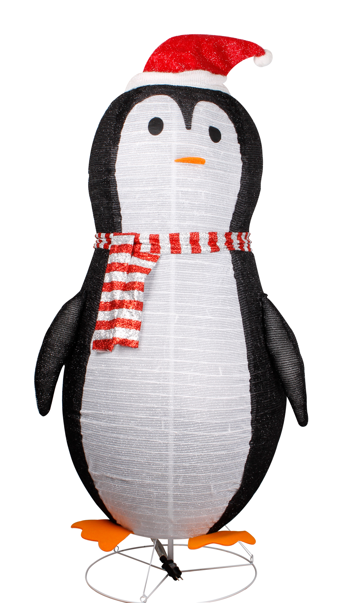 XXXL LED Weihnachtsfigur 180 cm Pinguin Figur beleuchtet Weihnachtsdeko Timer
