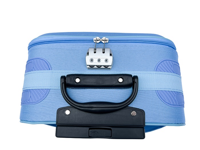 Reisekoffer Stoffkoffer Trolley Gepäck Set 3 tlg. Travel Rollkoffer Hangepäck Blau