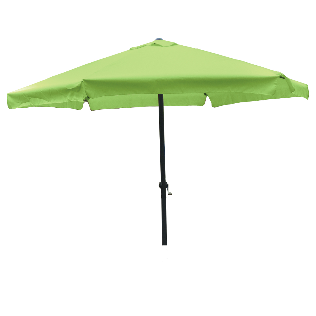 XL Alu Sonnenschirm Ø 3m Kurbelschirm Gartenschirm Marktschirm Krempe lime-grün
