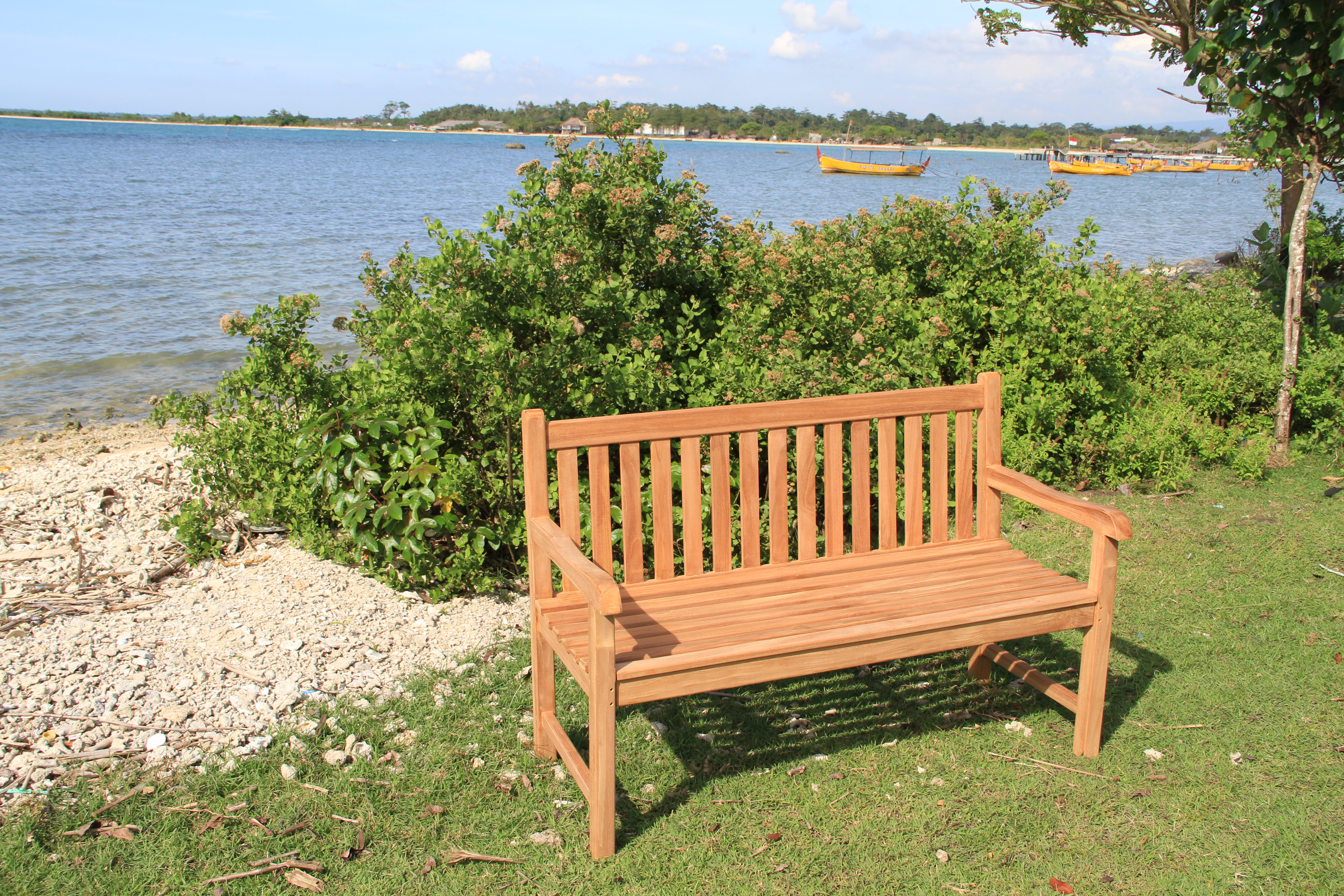 Teak Sitzbank Gartenbank Holzbank Teakbank Parkbank Picadelly nachhaltig 135cm