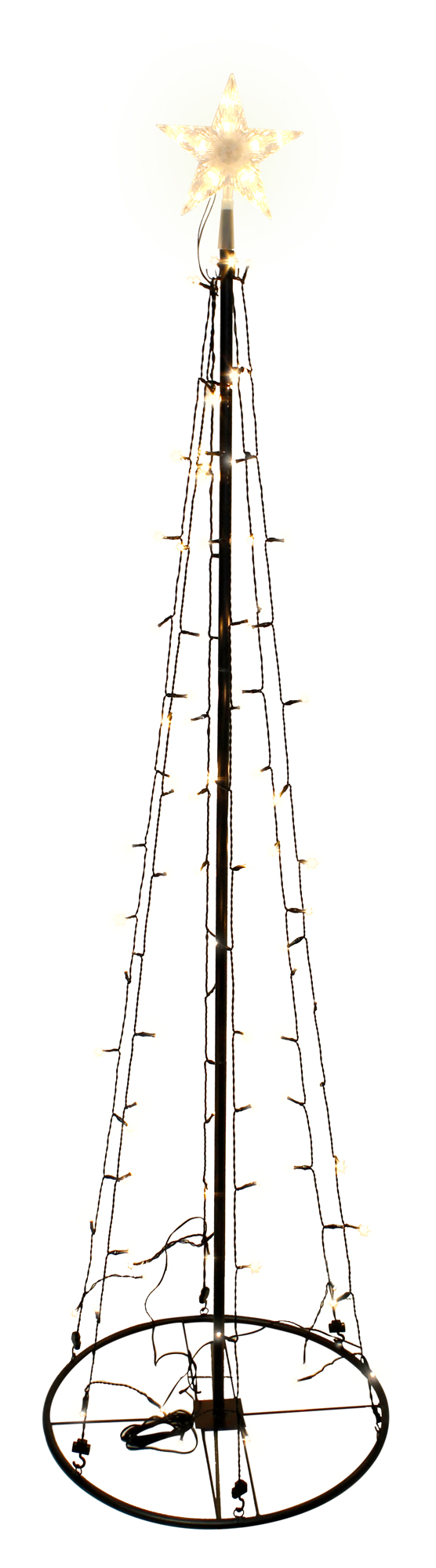 180 cm LED Lichterbaum mit Stern Tannenbaum Dekobaum Leuchtbaum Outdoor Indoor