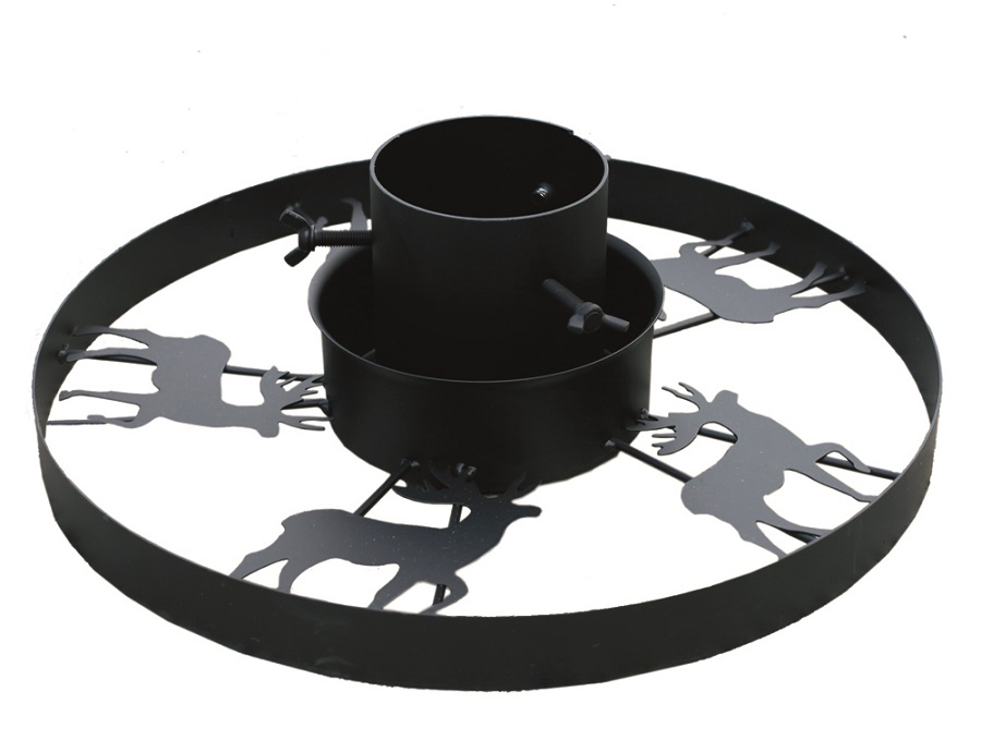 Weihnachtsbaumständer Christbaumständer Tannenbaumständer Elch schwarz