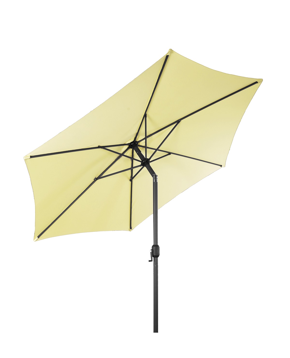 XXL Alu Sonnenschirm Ø 3 m Kurbelschirm Garten Balkon Terrasse knickbar beige