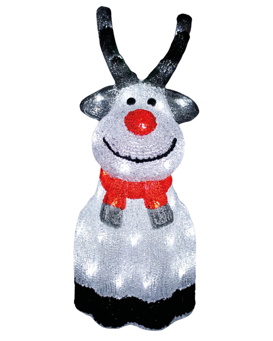 Acryl Elch 45 LEDS Weihnachtsfigur beleuchtet Timer Weihnachtsdeko Außen & Innen