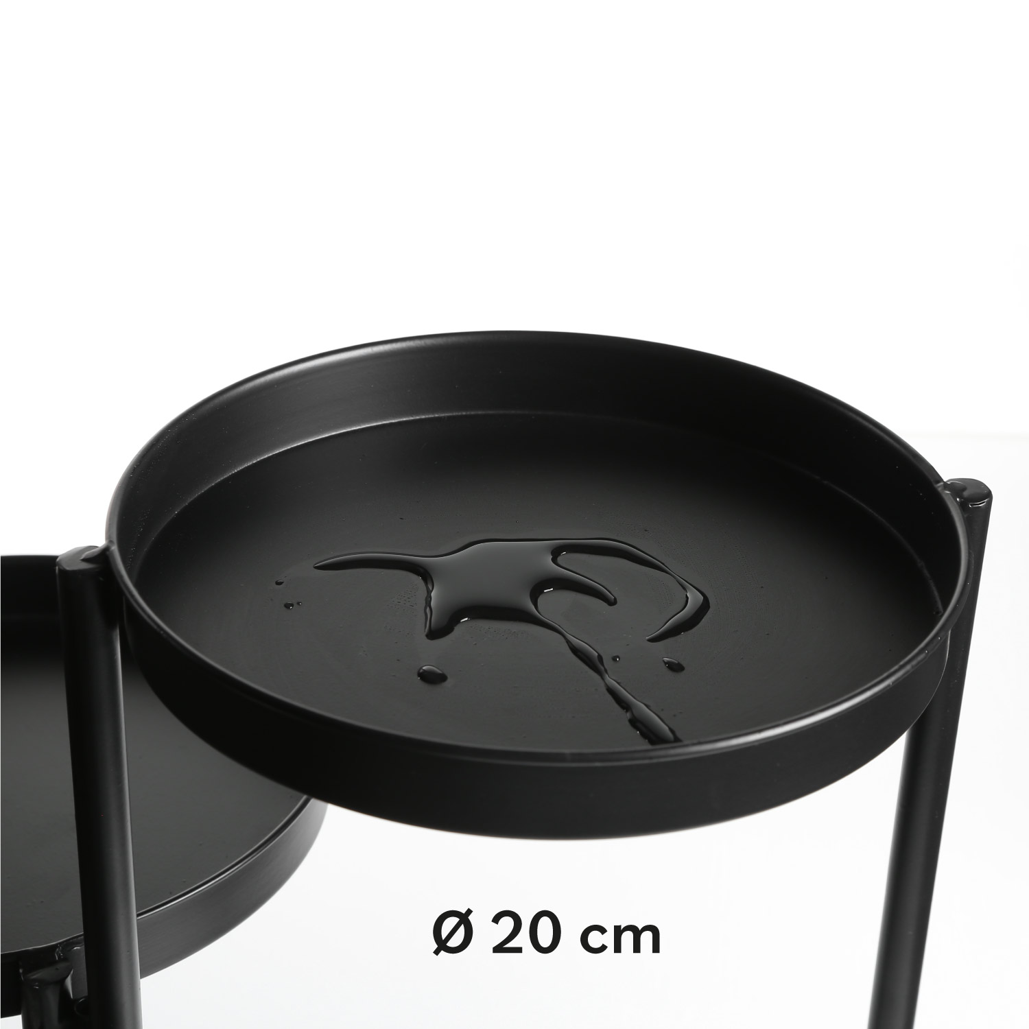 Pflanzenständer Blumentopfständer Pflanzenregal 3 Etagen schwarz Metall