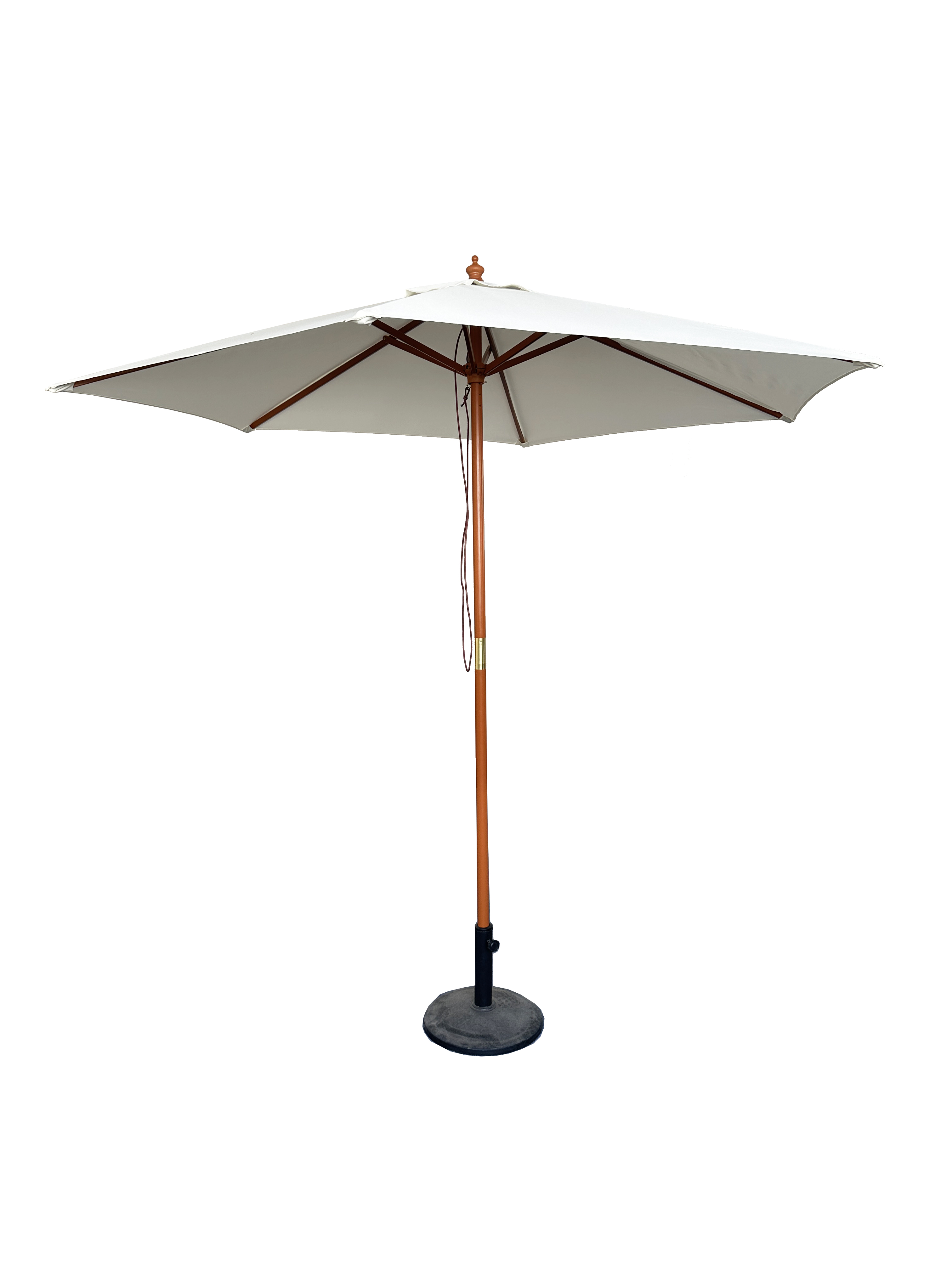 Sonnenschirm Ø 2,5m Schirm Marktschirm Gartenschirm Holzgestell UV15 beige