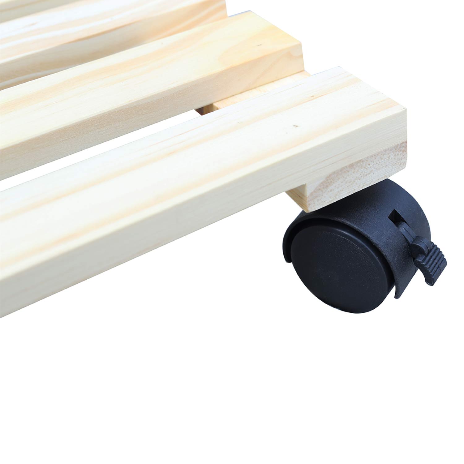 Pflanzenroller Blumenroller Untersetzer Rollbrett Kieferholz 360° Multiroller quadratisch