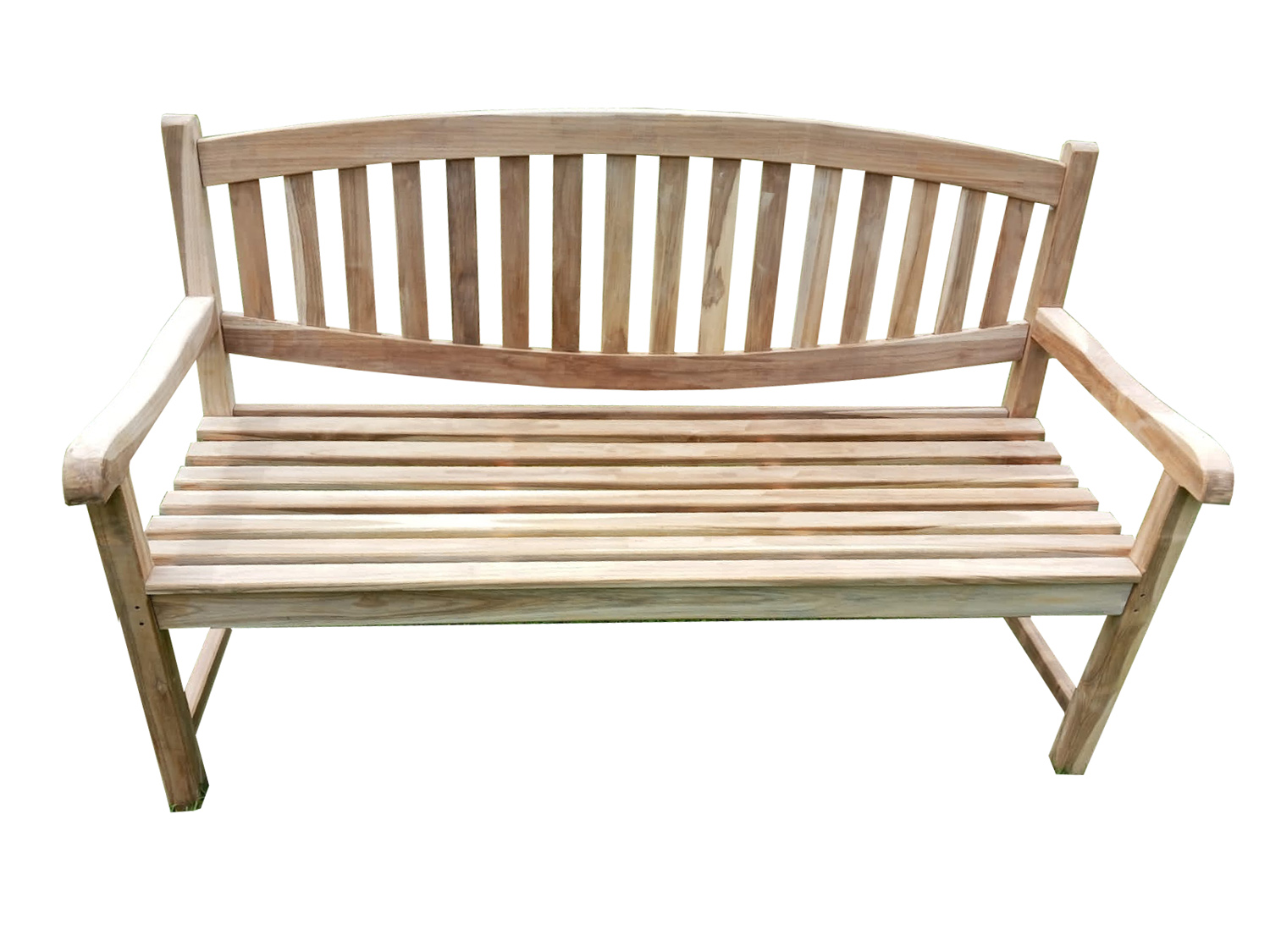 Teak Sitzbank Gartenbank Holzbank Teakbank Parkbank Gutshof nachhaltig 120cm
