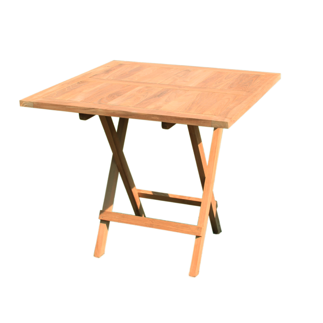 Premium Teak Tisch quadratisch Gartentisch Garten klappbar Beistelltisch 80x80cm