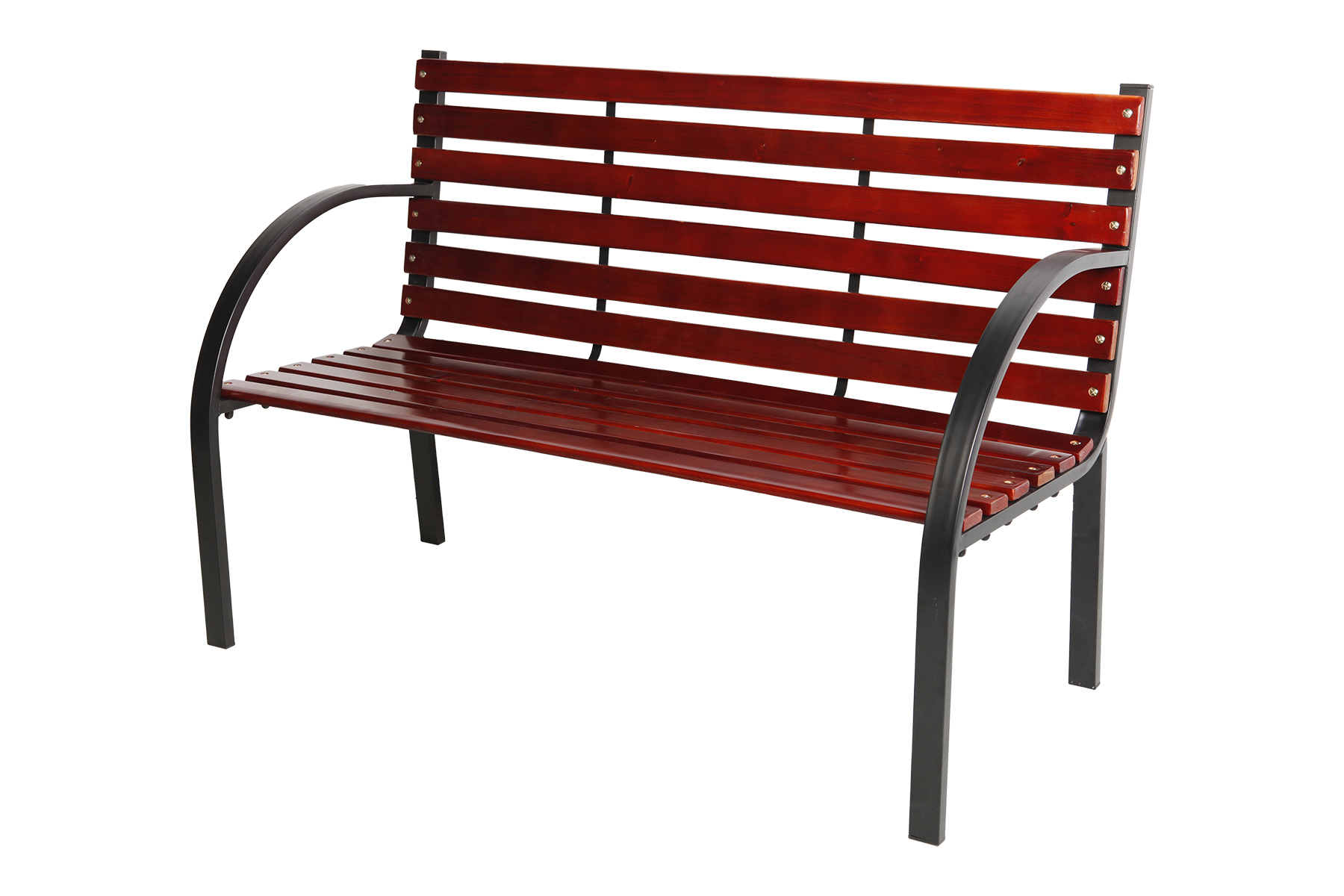 Parkbank Tannenholz Gartenbank Sitzbank Holz Metall Terrasse Balkon 122x80cm