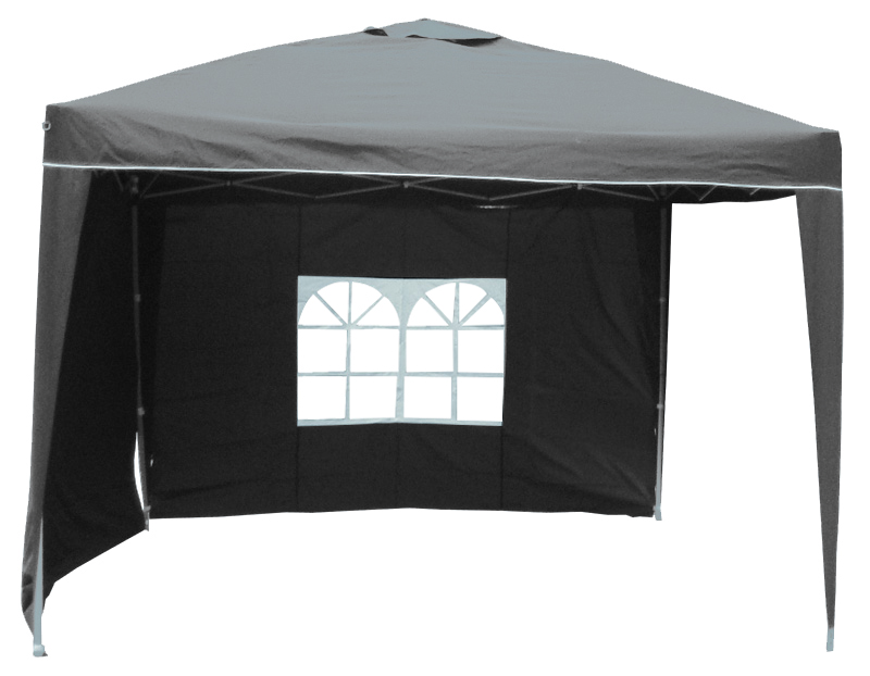 Alu Pavillon Faltpavillon 3x3m Gartenpavillon Gartenzelt Partyzelt Wasserabweisend Steingrau