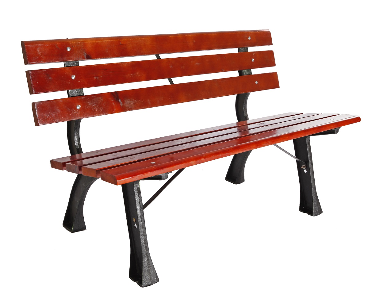 Parkbank Tannenholz Gartenbank Sitzbank Holz Metall Terrasse Balkon 120x70cm