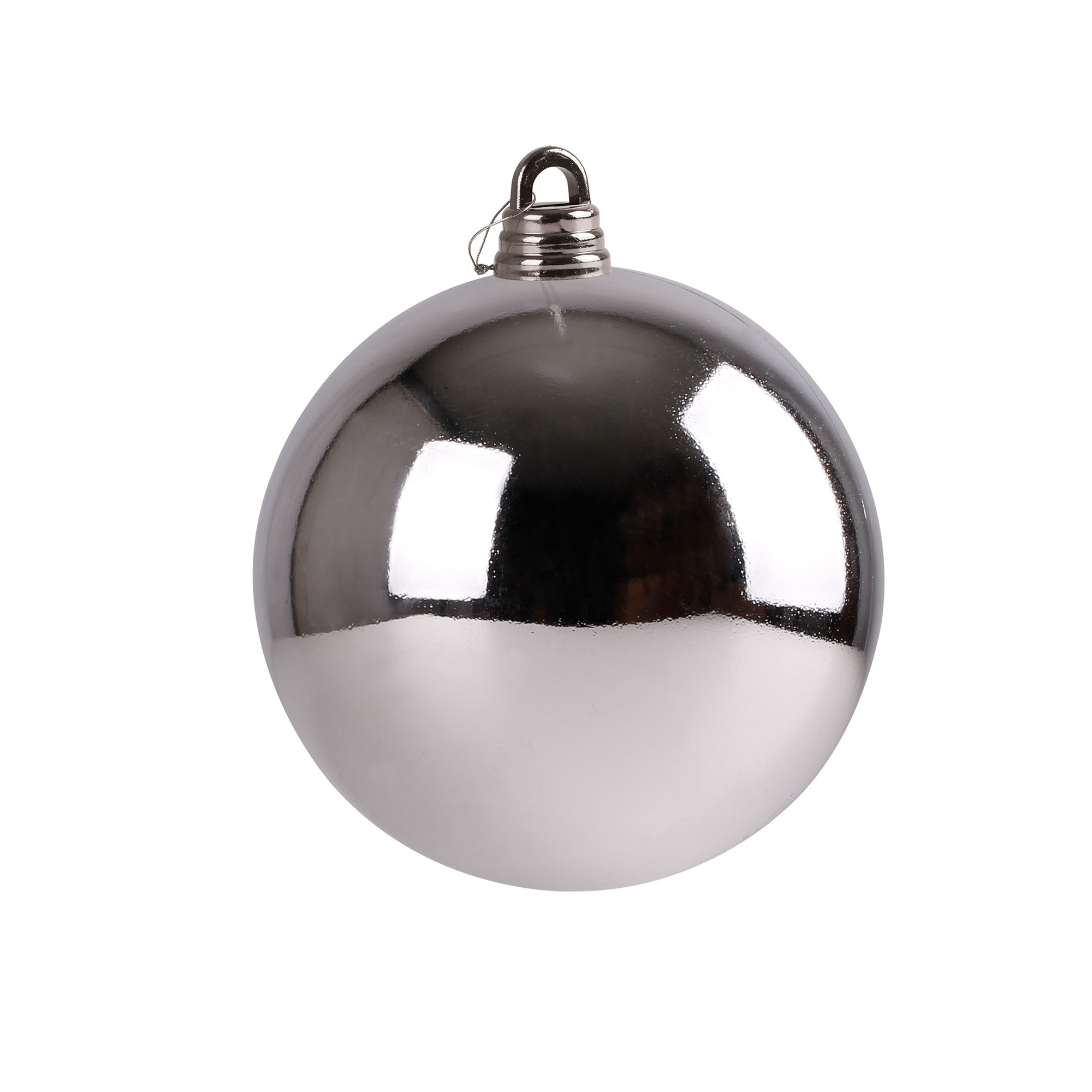 Christbaumkugel silber Weihnachtskugel ⌀ 25 cm Baumschmuck Deko-Kugel glänzend
