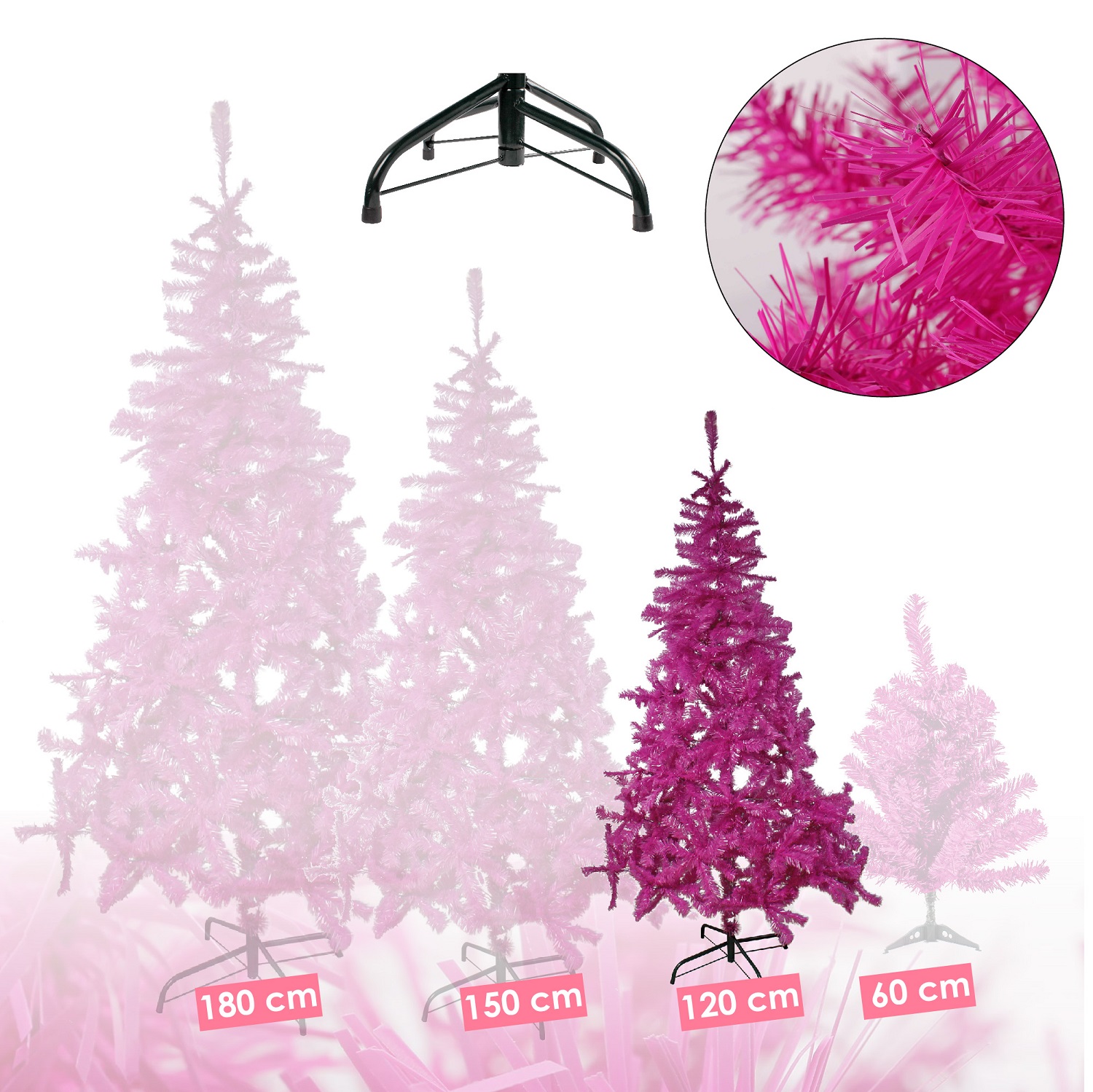 Künstlicher Weihnachtsbaum inkl. Ständer Tannenbaum Christbaum Lila 120cm