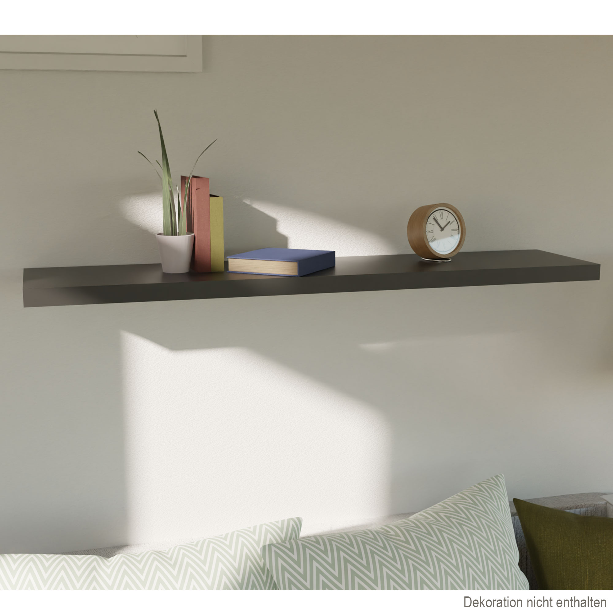 Wandregal  Schwarz Schweberegal Bücherablage Hänge Regal Dekoregal Wandboard