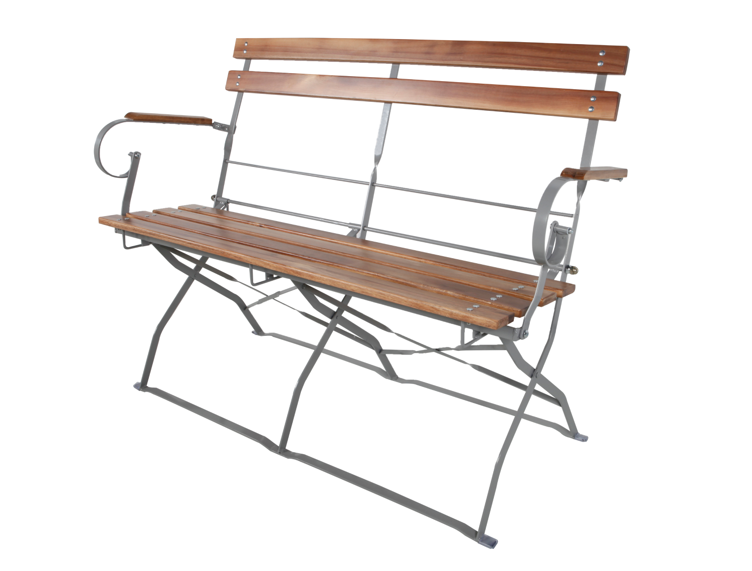 Biergartenbank Gartenbank Holzbank Biergartenmöbel klappbar Akazie  Bank 121 cm