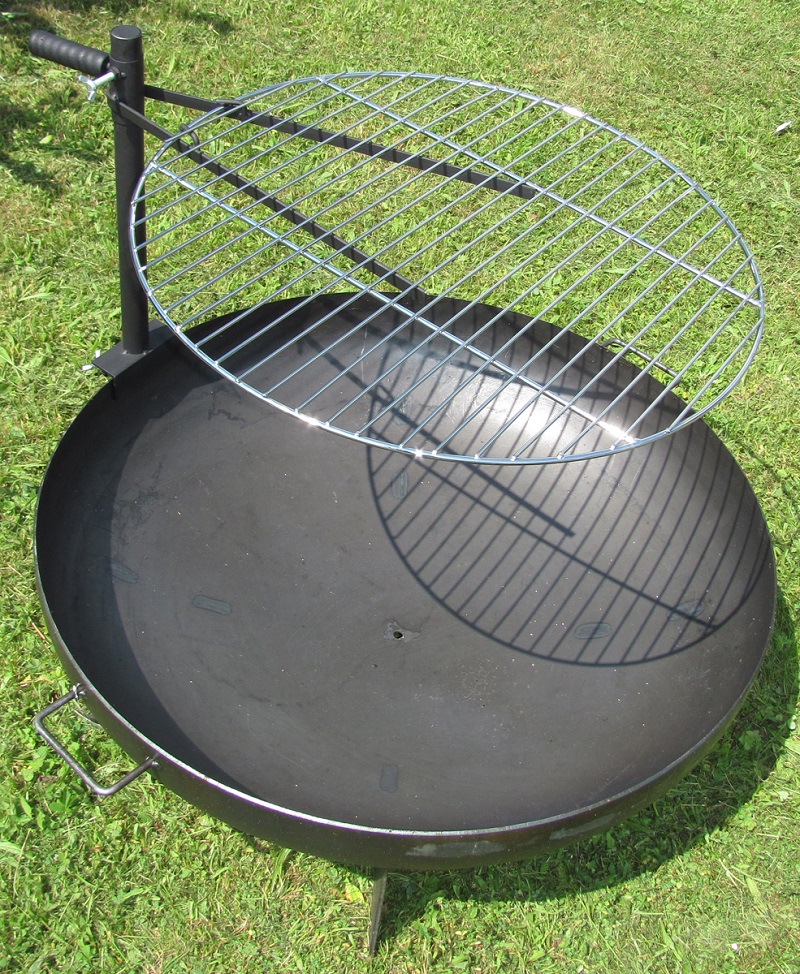 Grillrost für Feuerschale Edelstahl höhenverstellbar schwenkbar Grill Ø 60cm