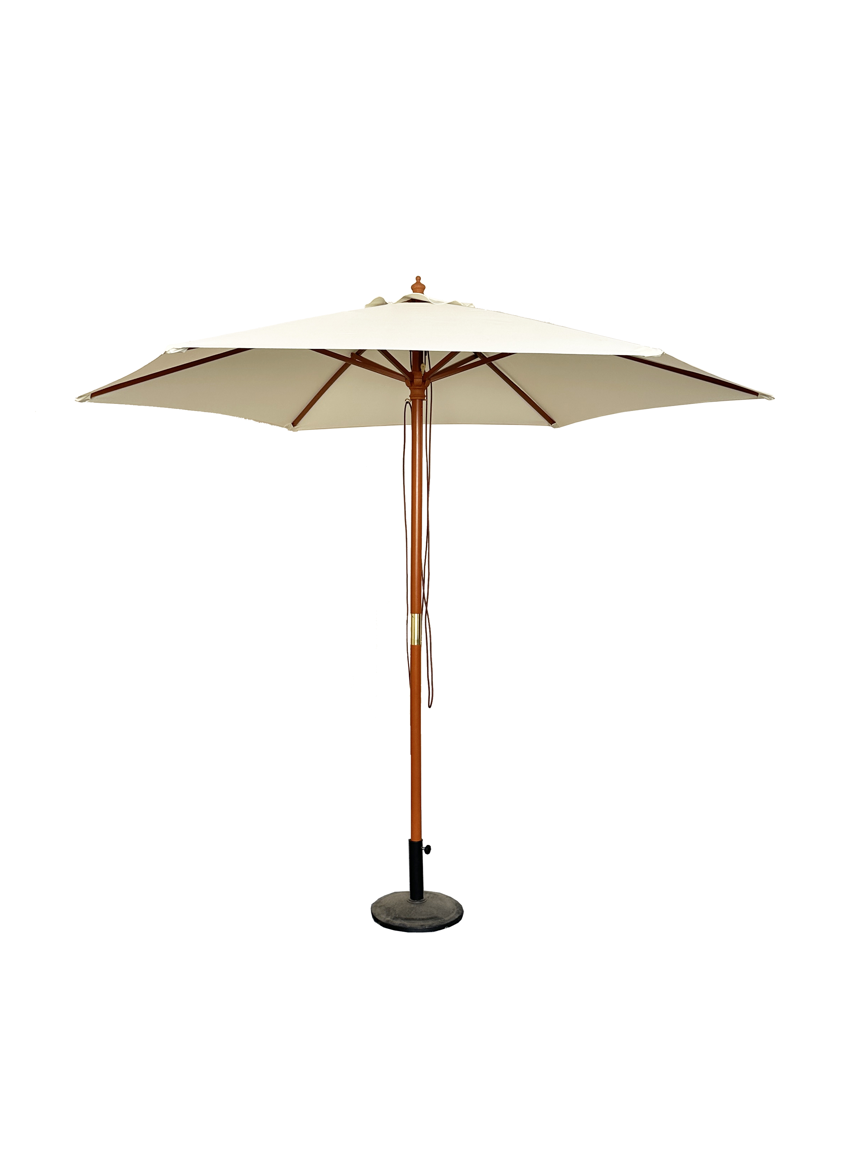 Sonnenschirm Ø 3m Schirm Marktschirm Gartenschirm Holzgestell UV15 Beige