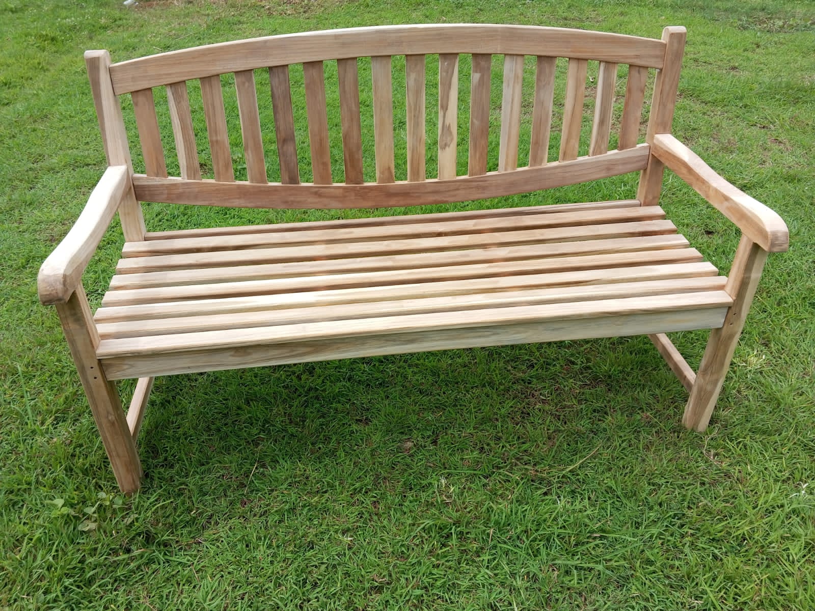 Teak Sitzbank Gartenbank Holzbank Teakbank Parkbank Gutshof nachhaltig 120cm