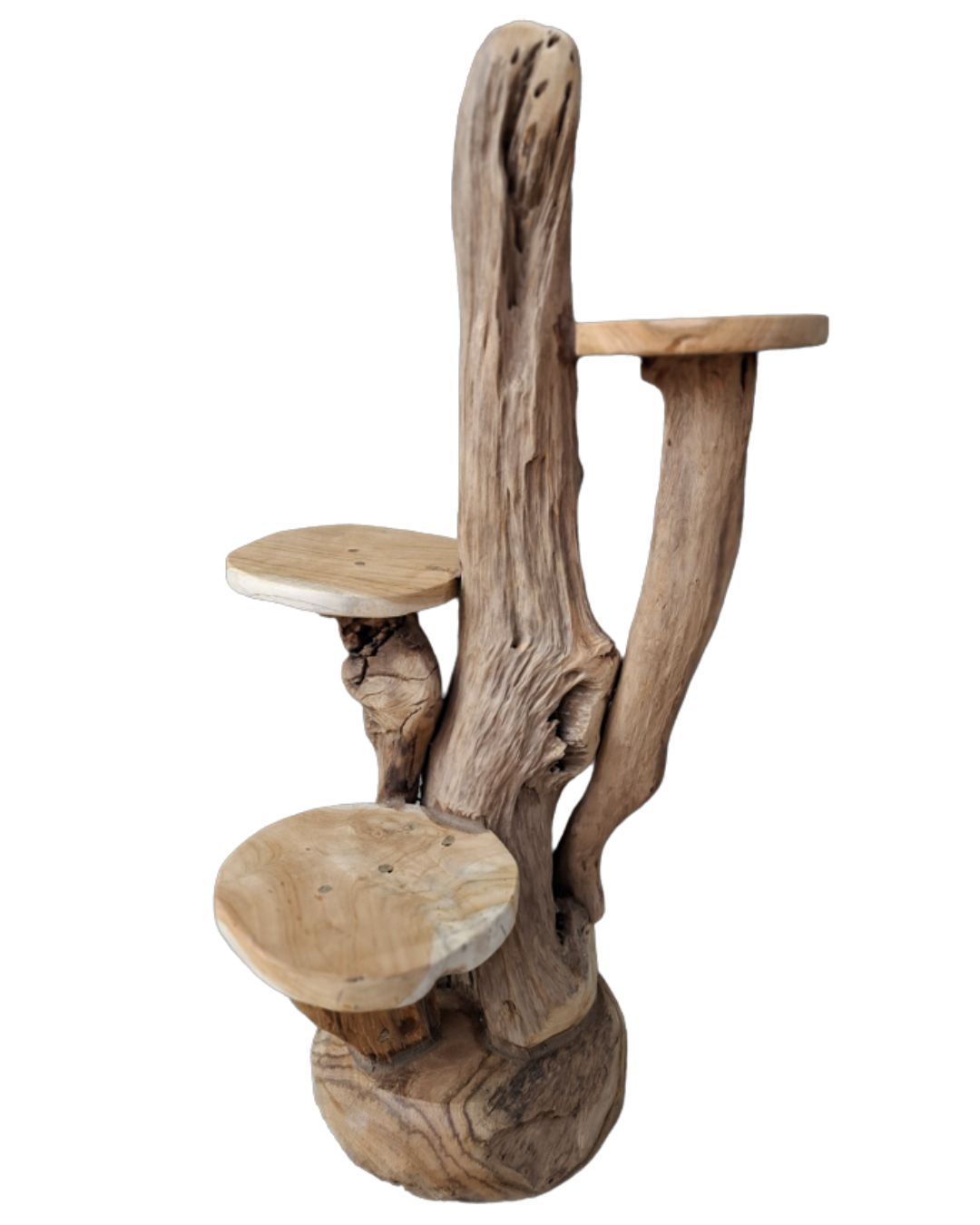 Blumentreppe Teak Holzregal Pflanzentreppe 3 Etagen Unikat 60cm