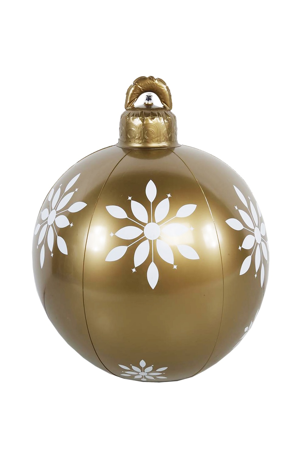 Aufblasbare Weihnachtskugel Ø60 cm Gold-Flocke Christbaumkugel Outdoor Party Weihnachtsdeko