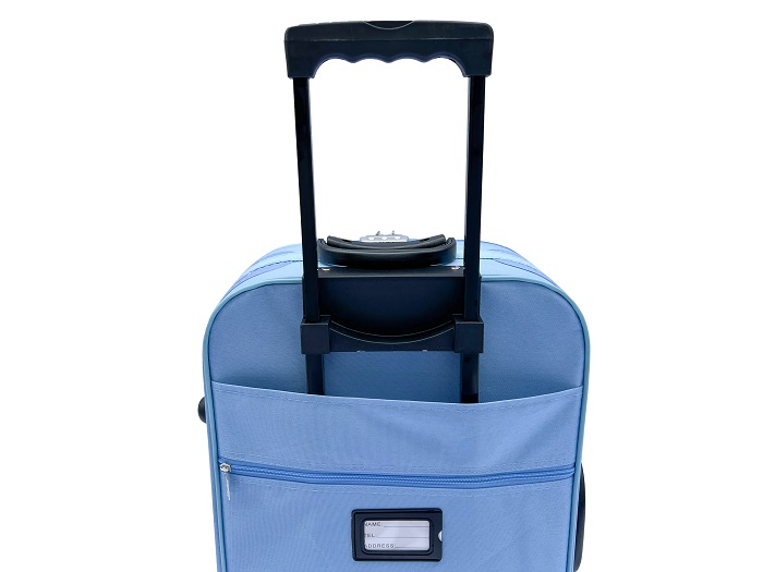 Reisekoffer Stoffkoffer Trolley Gepäck Set 3 tlg. Travel Rollkoffer Hangepäck Blau