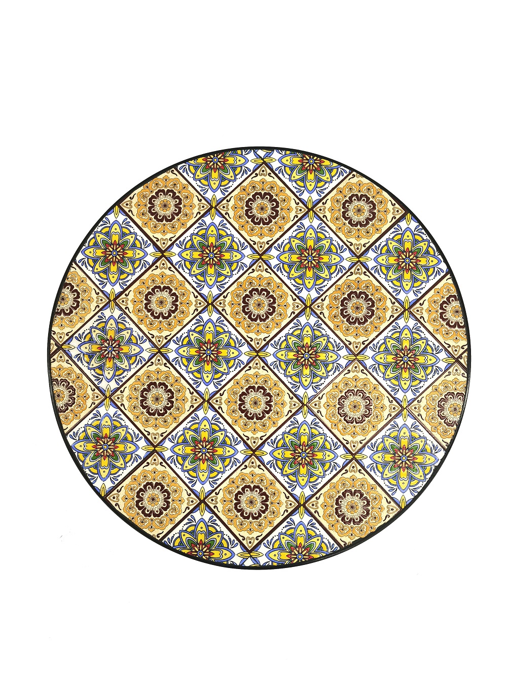 3 teilig Mosaik Bistro Set Eisen Set Gartenset Sitzgruppe Gartenmöbel klappbar