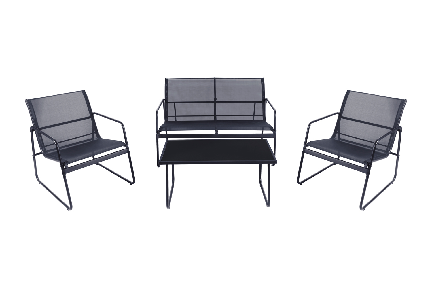 Lounge Set 4tlg. Outdoor Gartenlounge Sitzgruppe Sitzbank Gartentisch Stühle