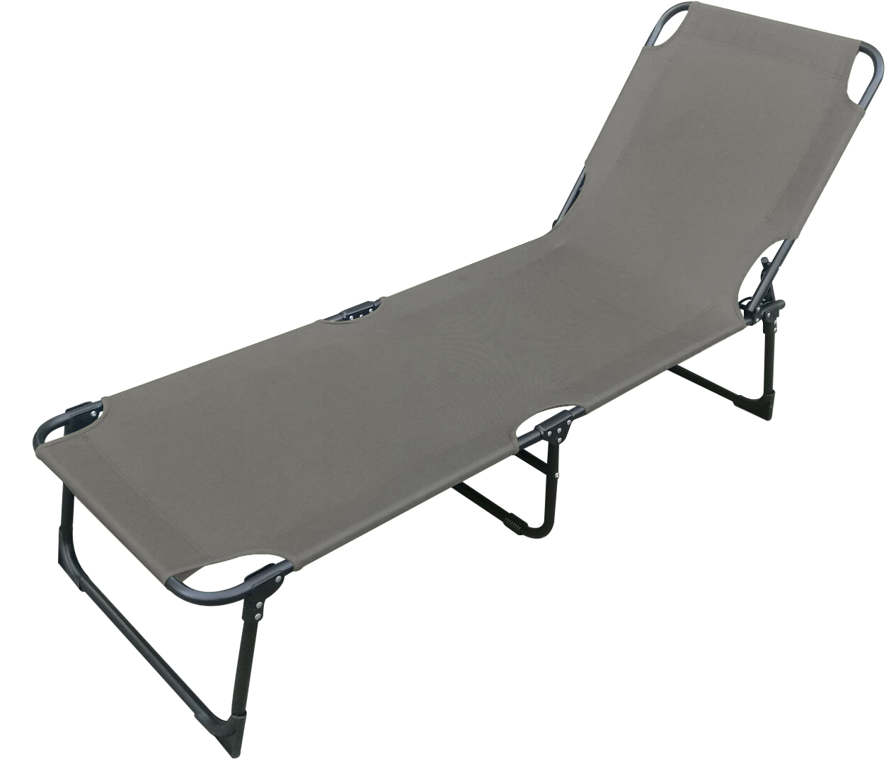 3-Bein Gartenliege Sonnenliege Strandliege Gartenmöbel Liegestuhl klappbar 188cm grau