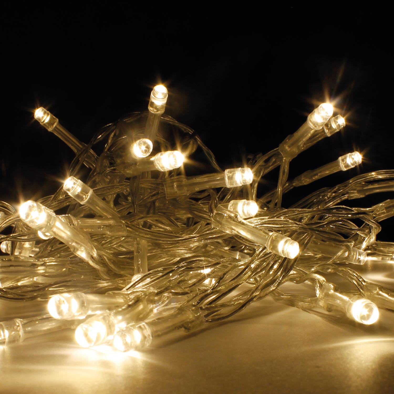 50er Lichterkette LED Batteriebtrieben Dekolicht Weihnachtslichterkette warmweiß
