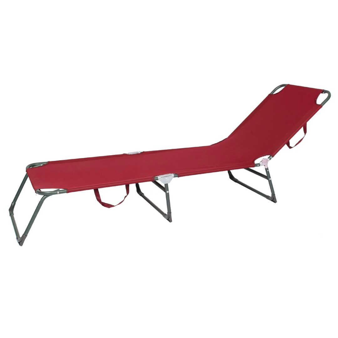 2er-Set Gartenliege 3-Bein Sonnenliege Strandliege 188cm Liegestuhl klappbar
