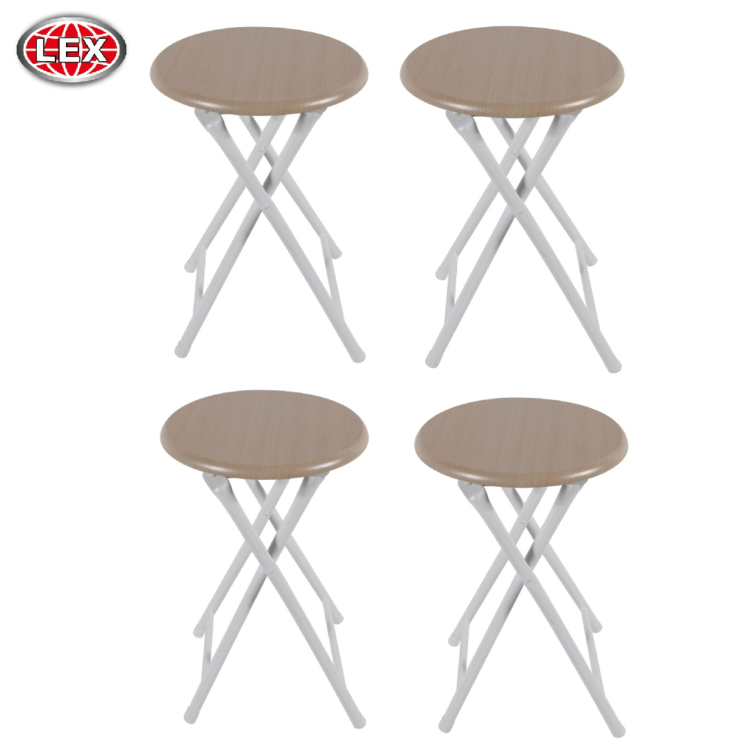 4er Set Küchenhocker Klapphocker Bistrohocker Rundhocker Bistrostuhl Buche