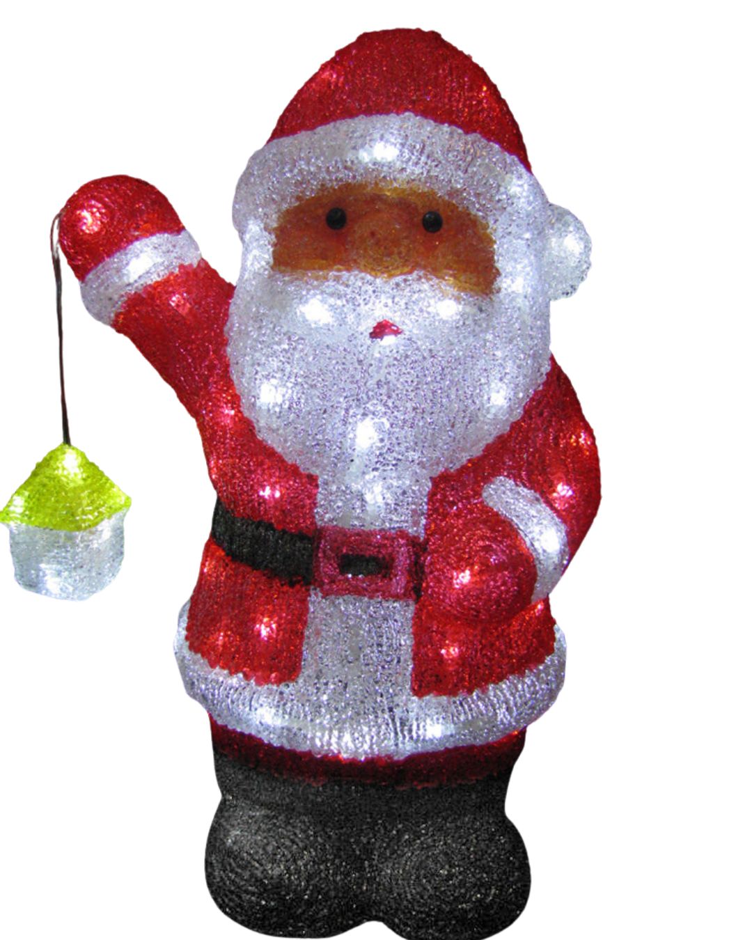 LED Weihnachtsfigur Acryl Weihnachtsmann 46cm Figur beleuchtet Weihnachtsdeko