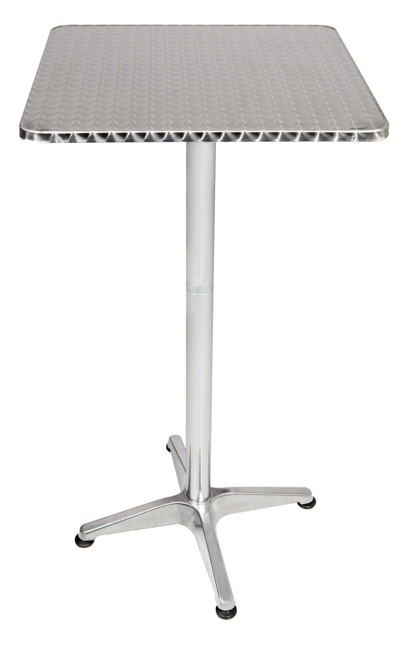 Alu Bistrotisch Balkontisch Garten Terrasse Glastisch eckig klappbar 60x60 cm