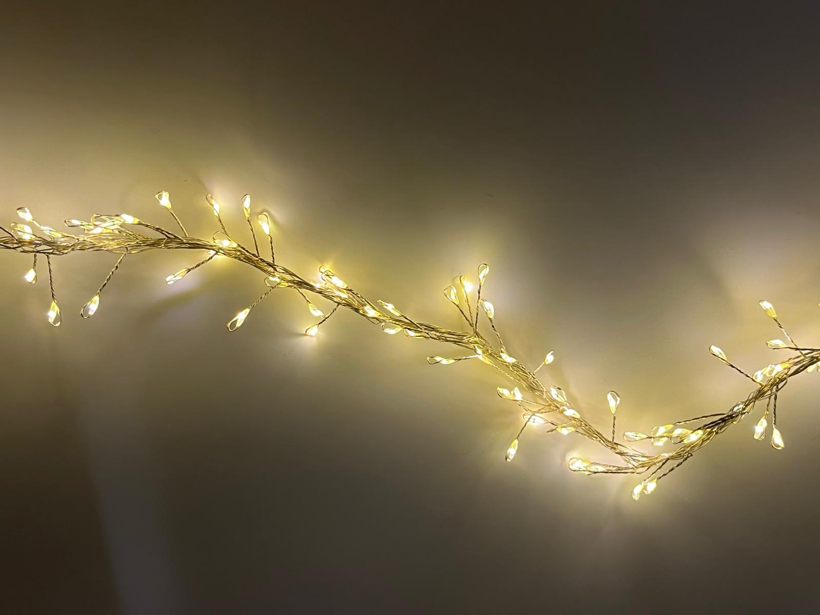Tropfen Lichterkette 400er LED warmweiß Transformator Weihnachtsbeleuchtung