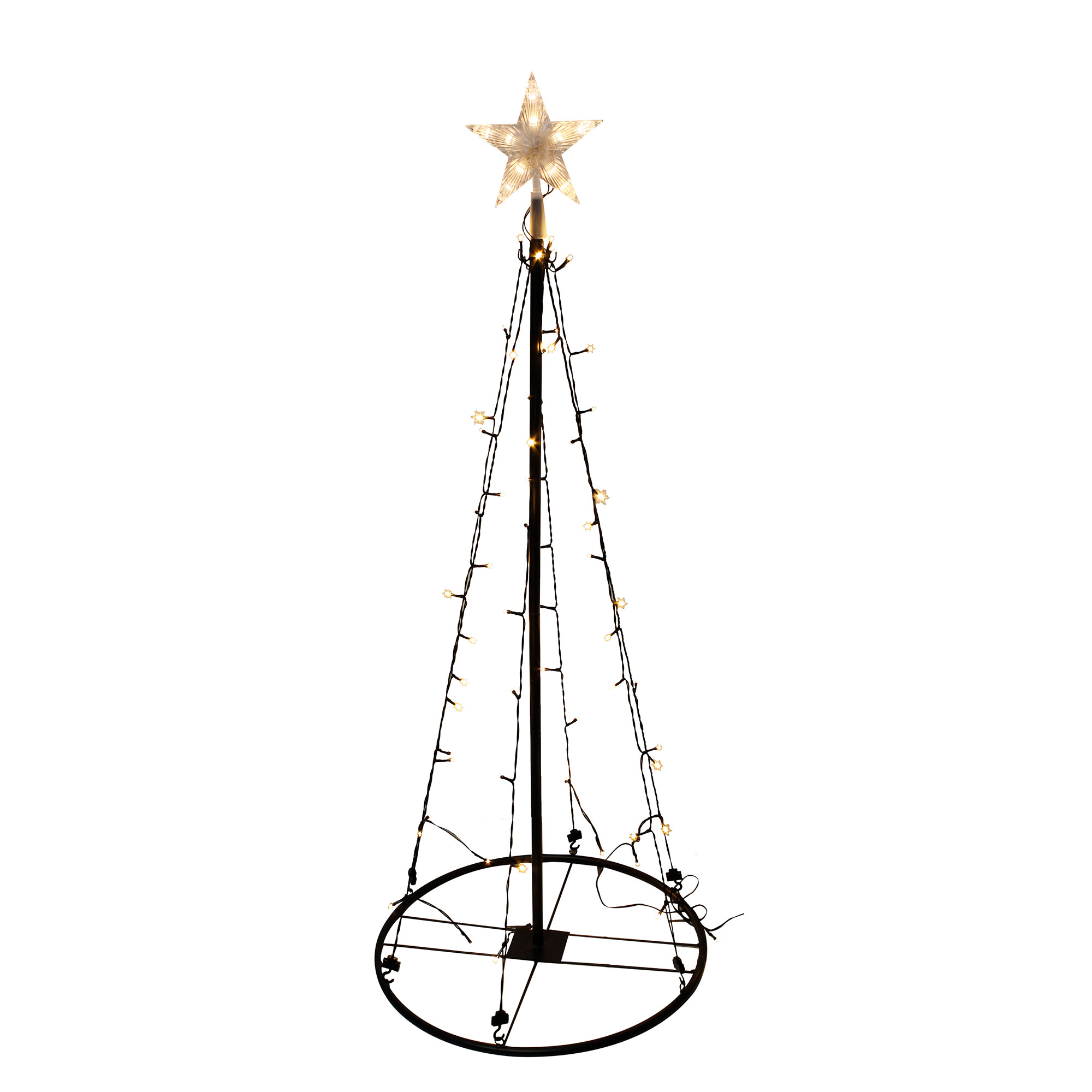 120 cm LED Lichterbaum 8 Funktionen mit Stern Dekobaum Leuchtbaum Outdoor Indoor