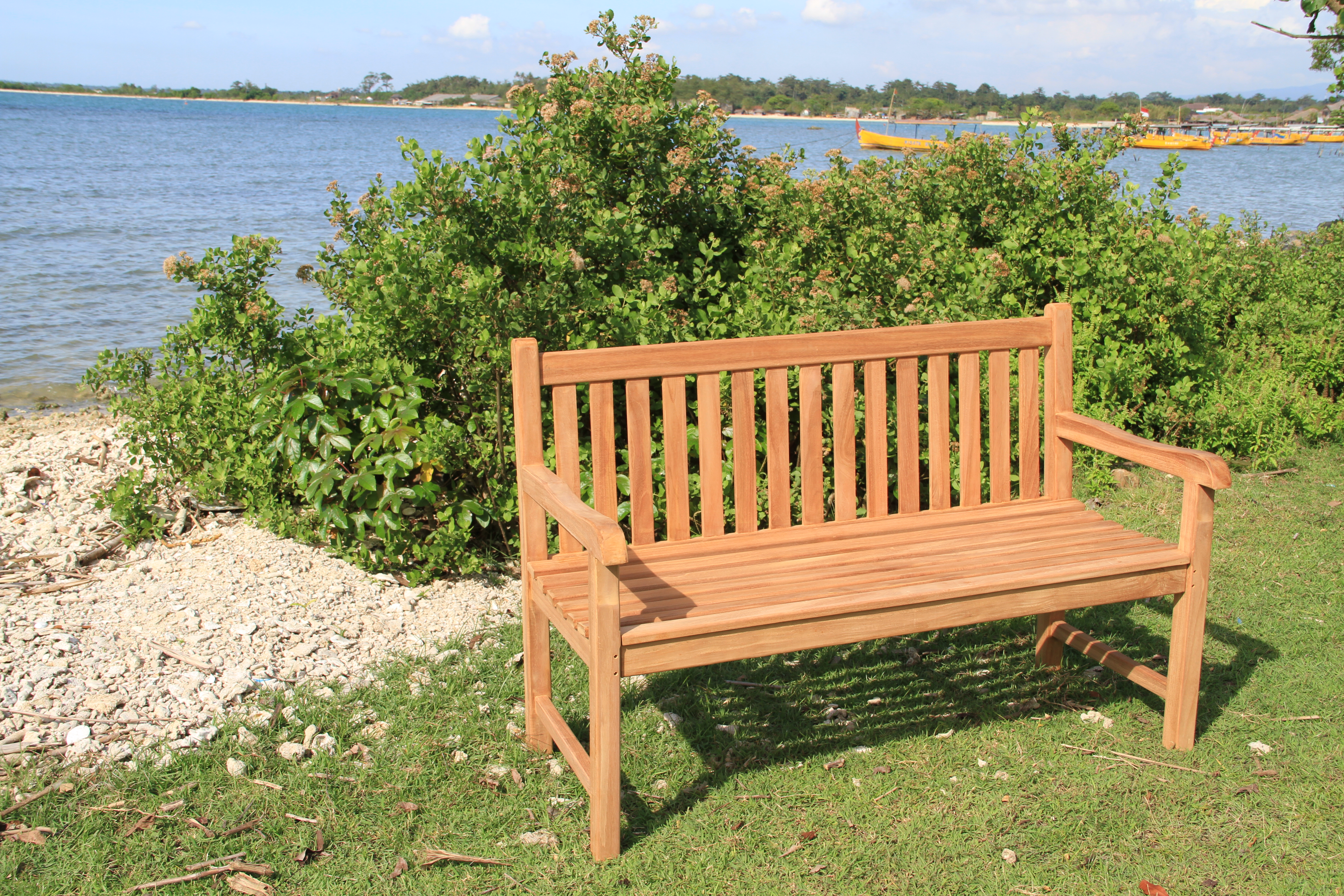 Teak Sitzbank Gartenbank Holzbank Teakbank Parkbank Picadelly nachhaltig 135cm