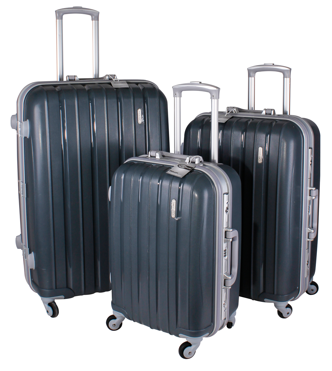 LEX 3tlg. PP Aluminuim Rahmen Reisekoffer Trolley Reisetasche Gepäck Farbauswahl