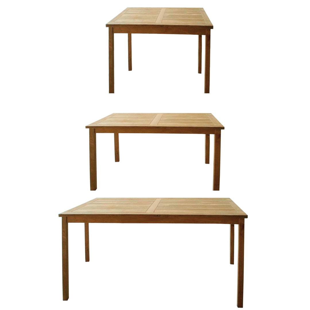 Premium Teak Tisch rechteckig Gartentisch Gartenmöbel Teakmöbel Holztisch 100 cm