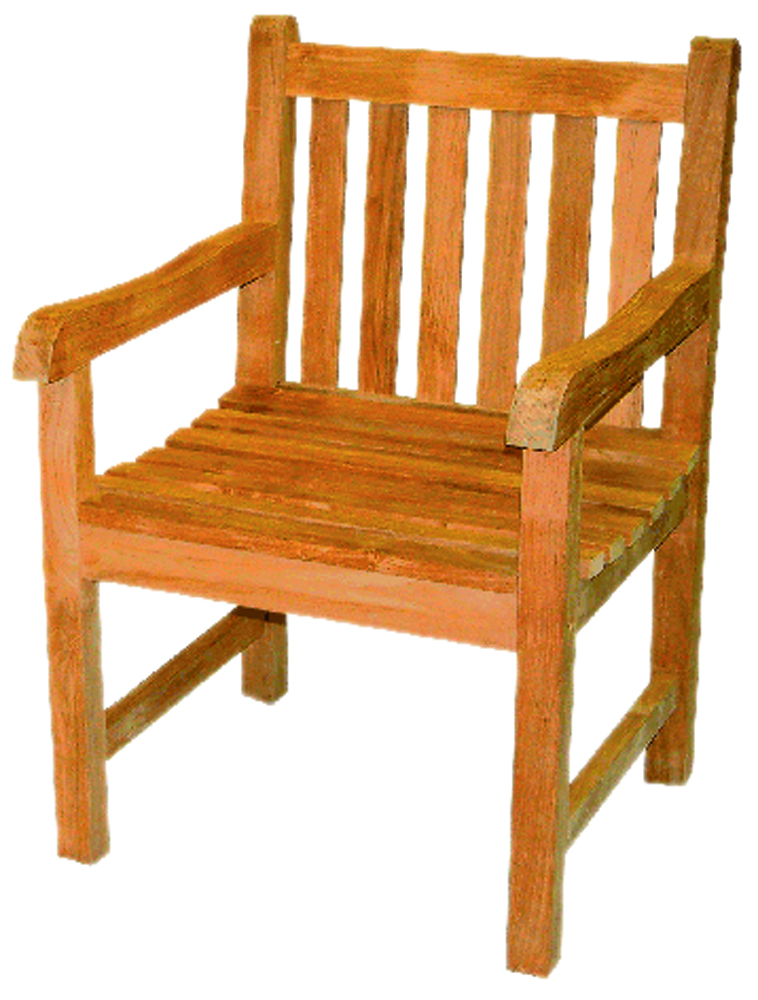 Premium Teak Sessel mit Armlehne Gartenstuhl Gartensessel Gartenmöbel natur