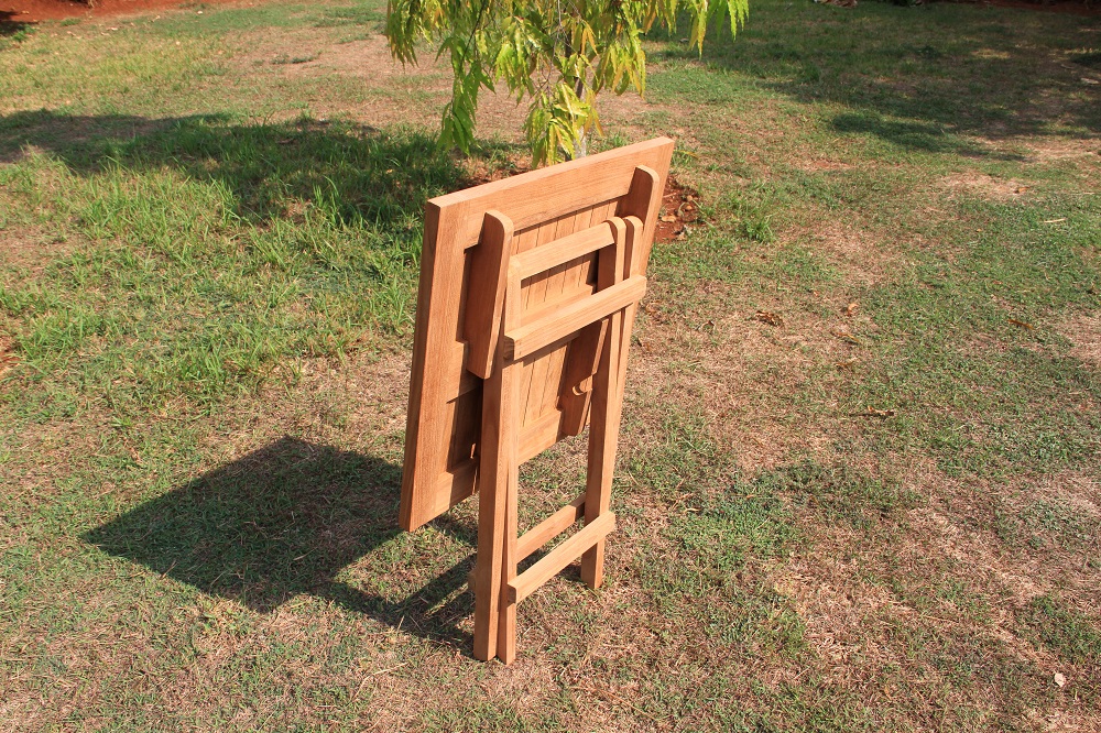 Premium Teak Tisch quadratisch Gartentisch Garten klappbar Beistelltisch 60x60cm