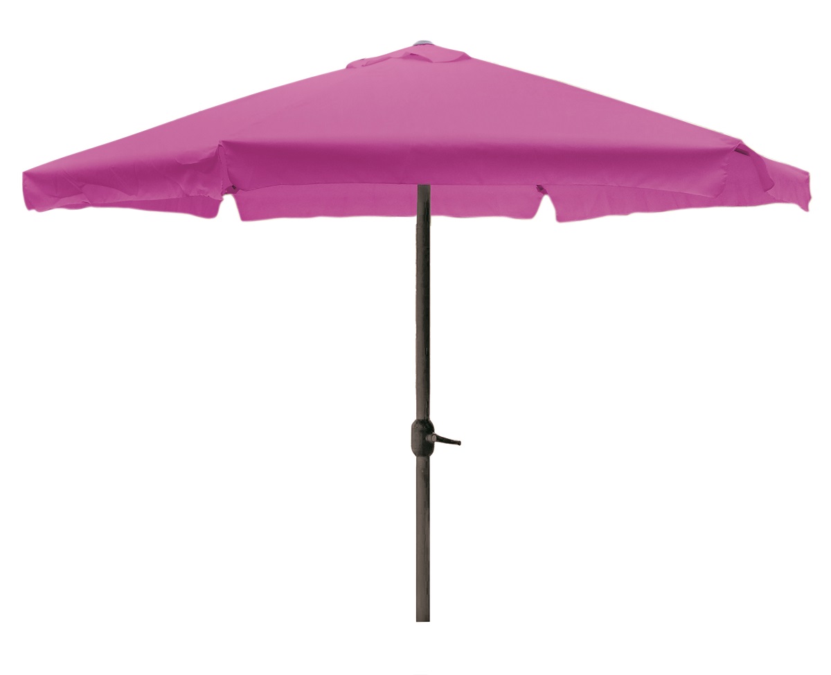 XL Alu Sonnenschirm Ø 3m Kurbelschirm Gartenschirm Marktschirm Krempe brombeer