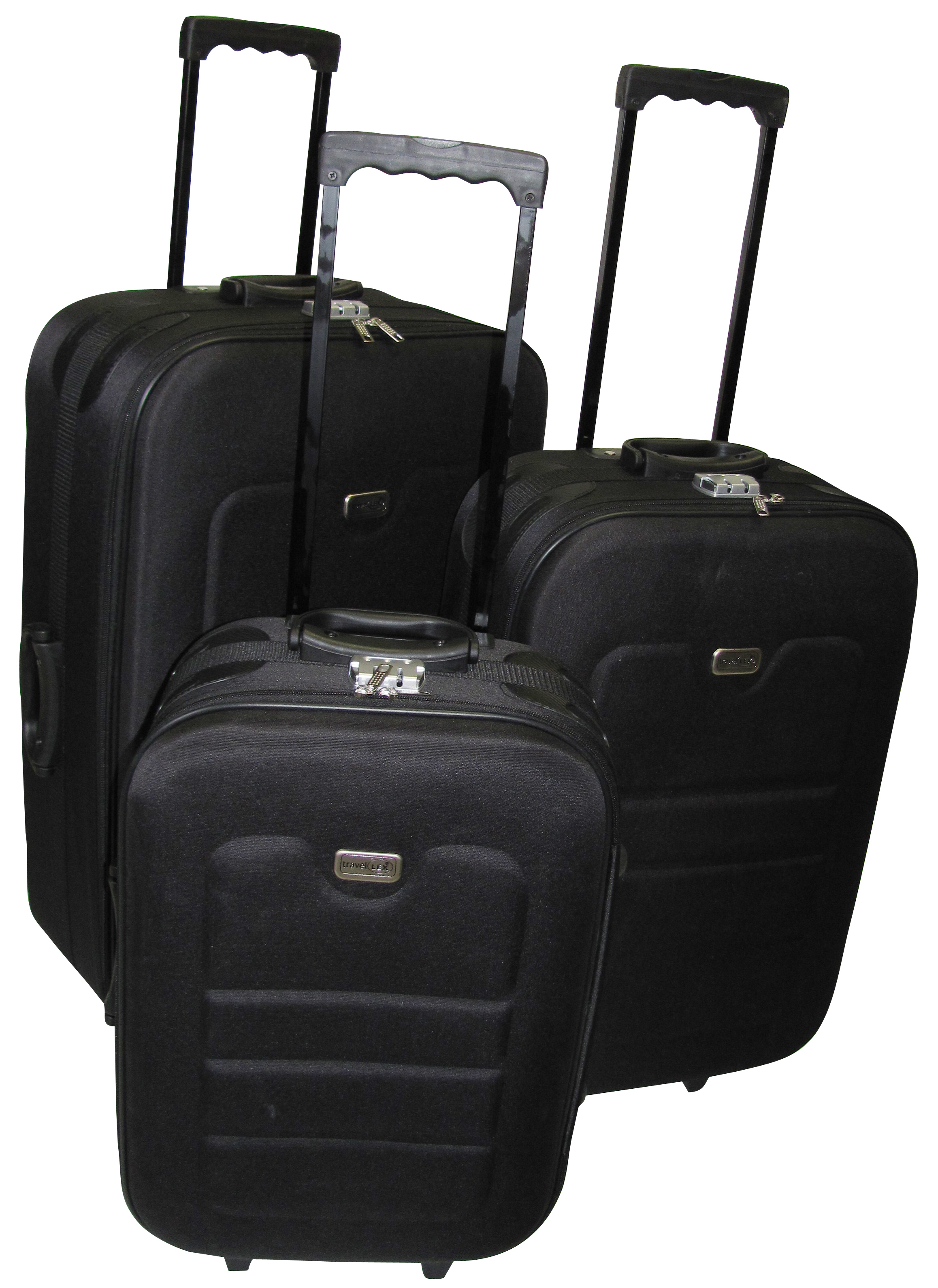 LEX 3tlg. EVA Reisekoffer Set Trolley Reisetasche Reisegepäck Koffer schwarz