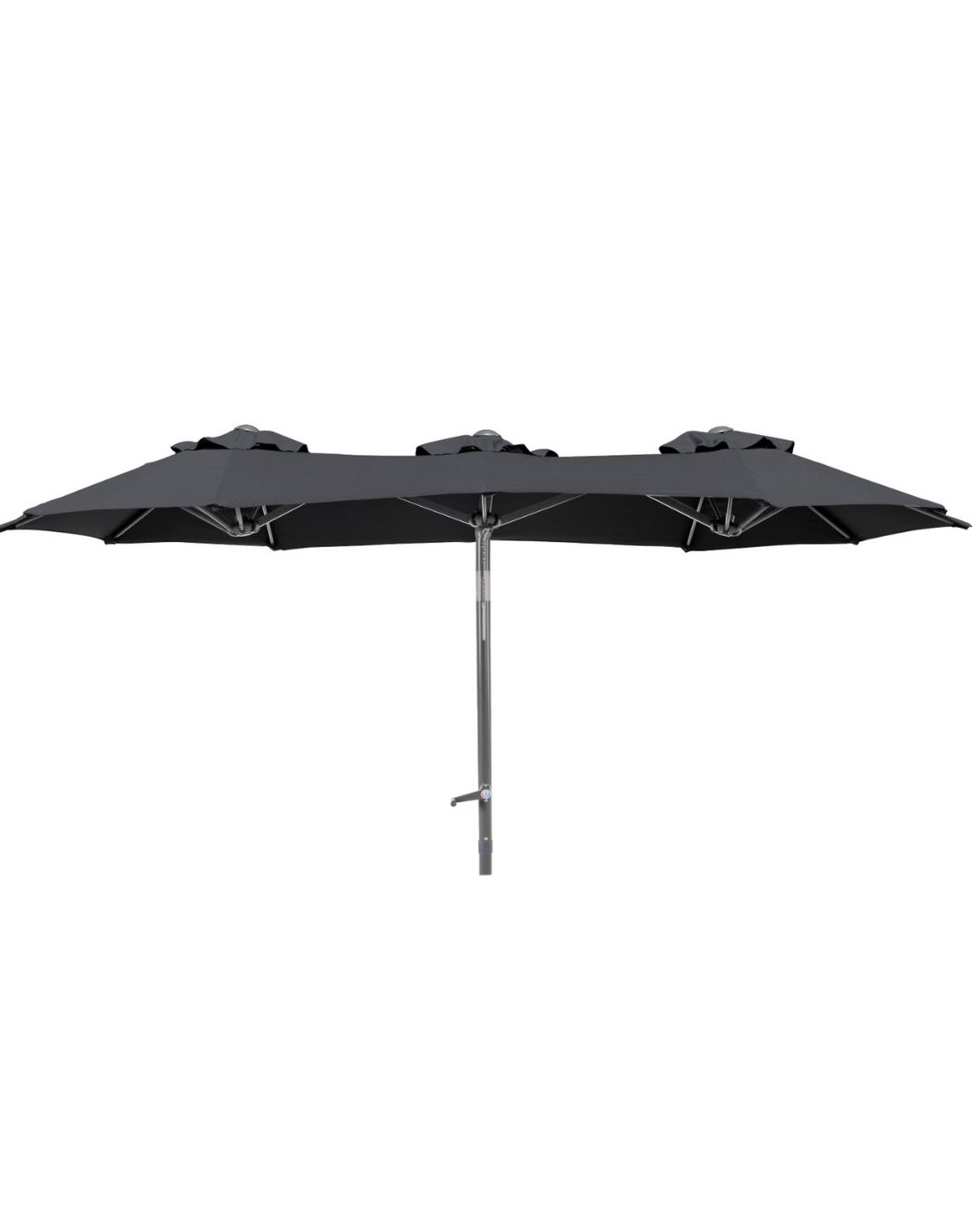 Doppelschirm Sonnenschirm Kurbelschirm 3 x 1,5 m knickbar Garten Oval anthrazit