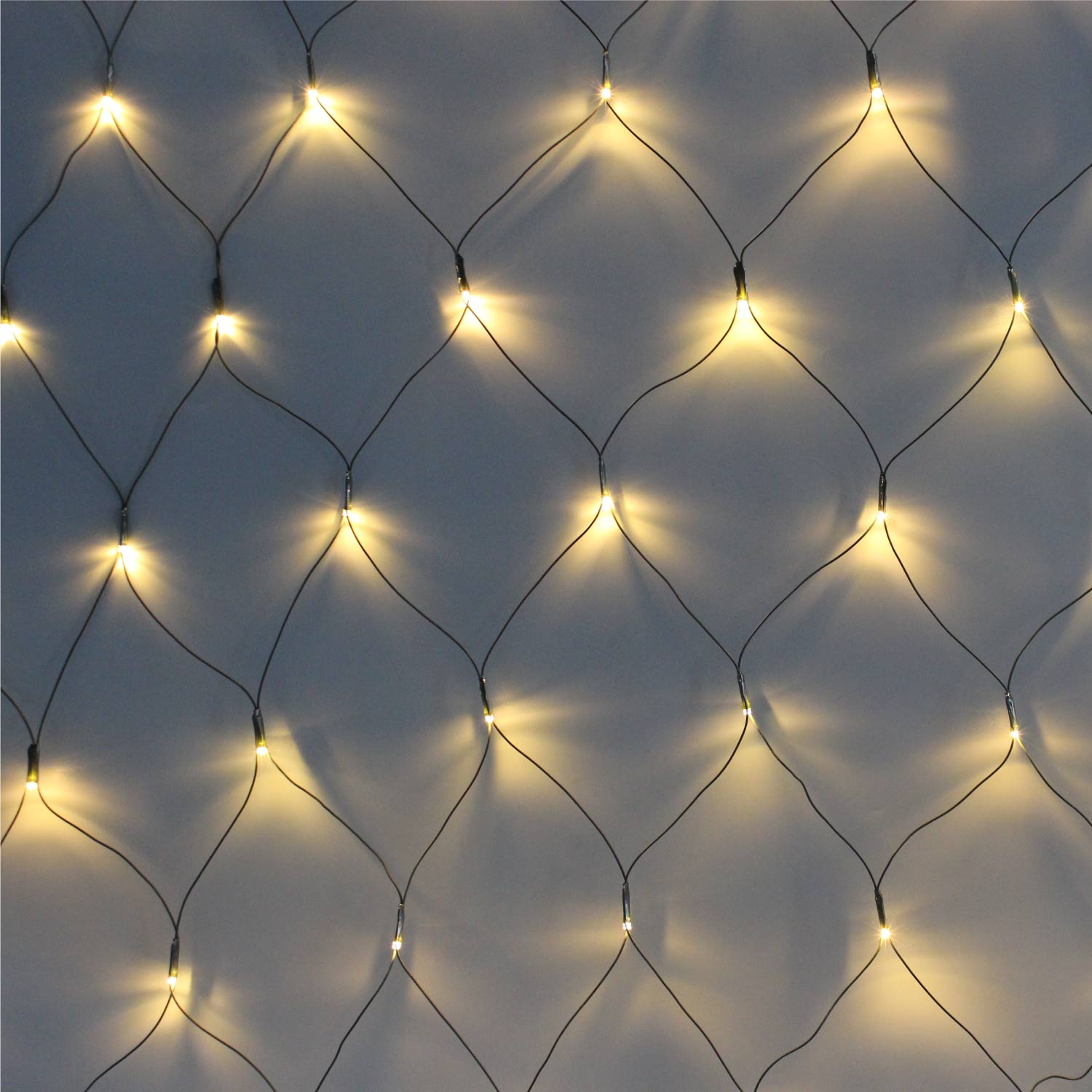 100er LED Lichternetz Lichtervorhang Steckdose warmweiß Innen Außen Netz Deko