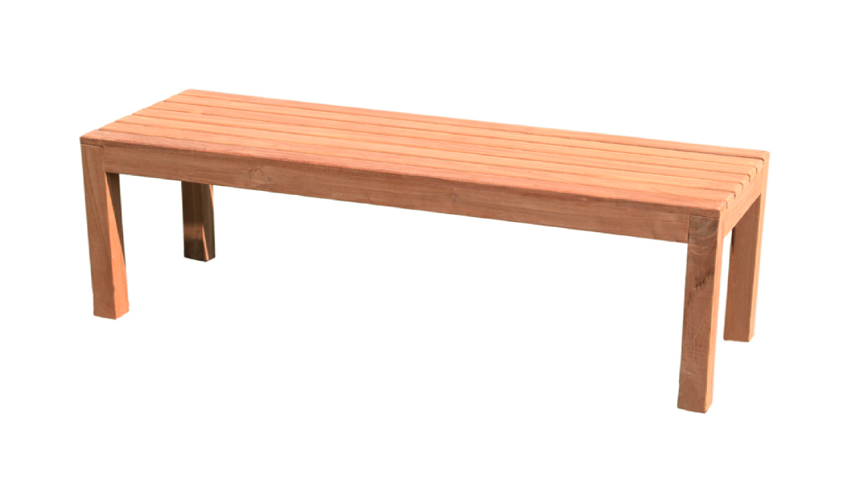 Premium Teak Wartebank Gartenbank Sitzbank Parkbank Holzbank nachhaltig 150cm