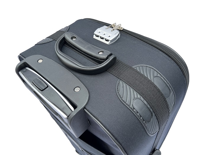 Reisekoffer Stoffkoffer Trolley Set 3 tlg. Rollkoffer Travel Gepäck Hangepäck Schwarz