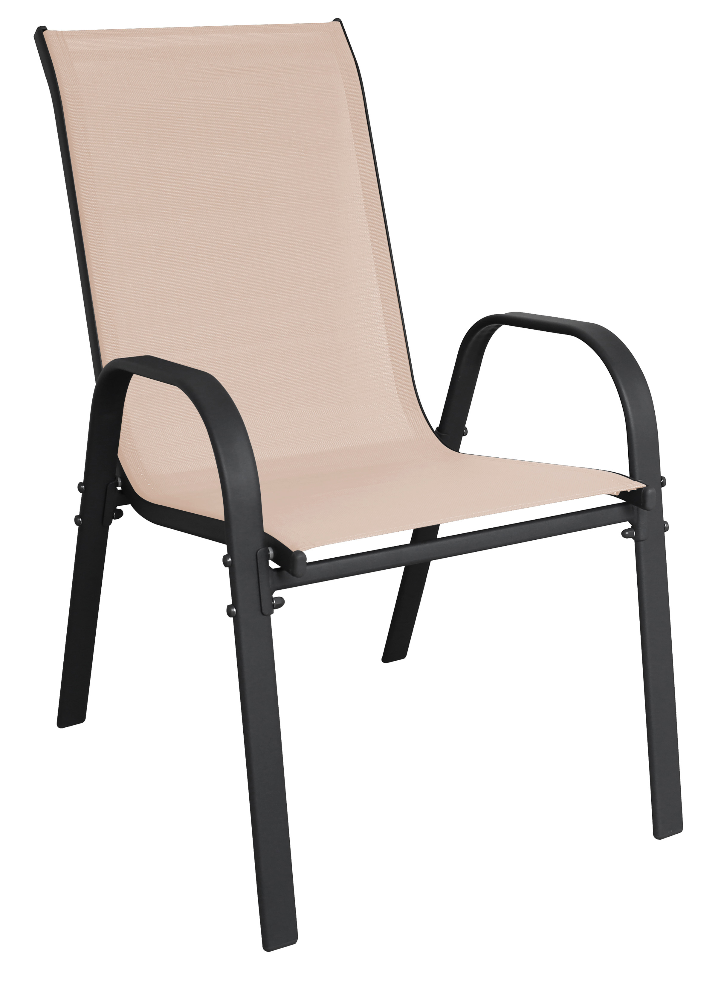2er Set Stapelsessel Gartensessel Gartenstuhl Stapelstuhl Balkon beige