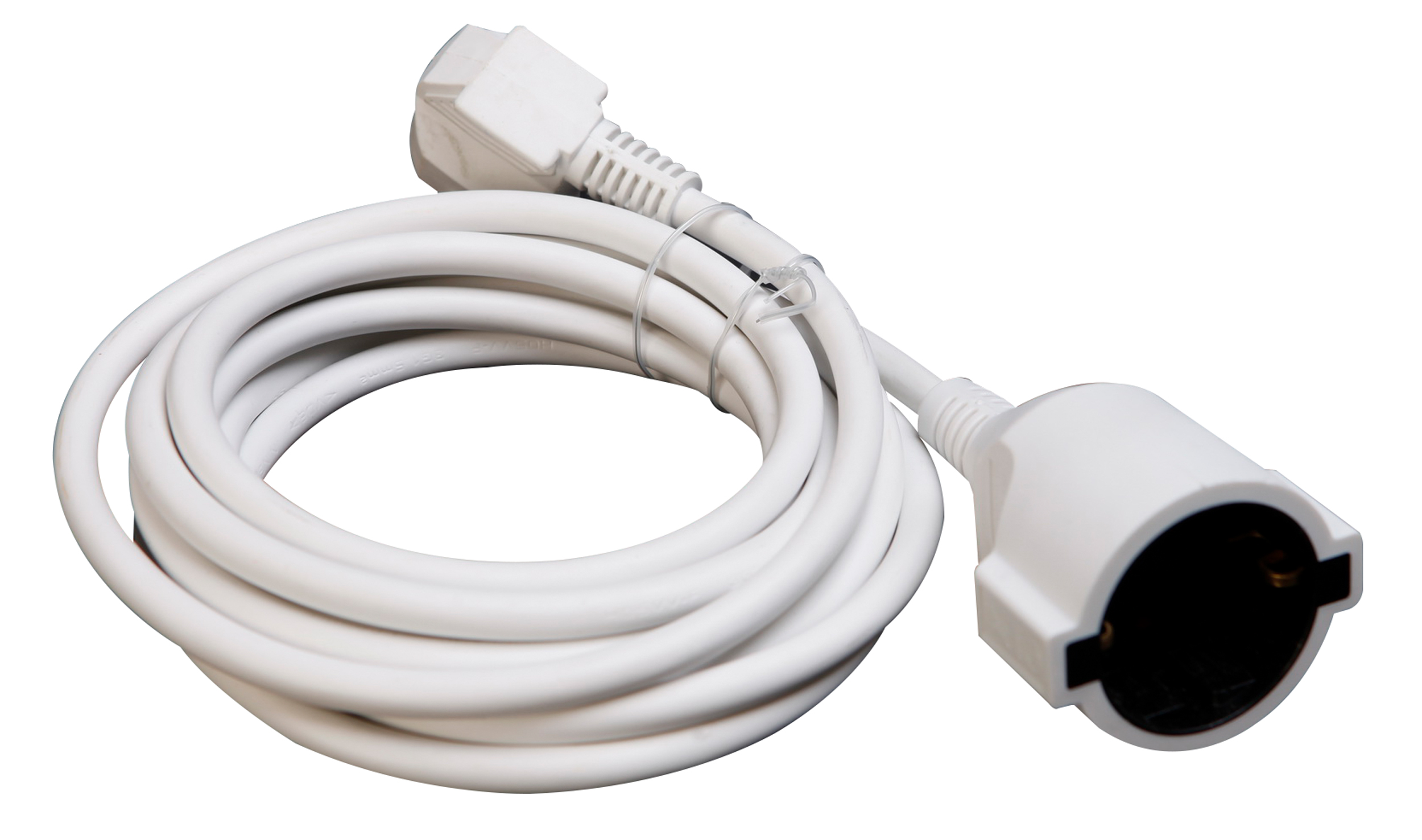2er-Set Verlängerungskabel 3 m Kabelverlängerung Stromkabel Kabel Strom weiß